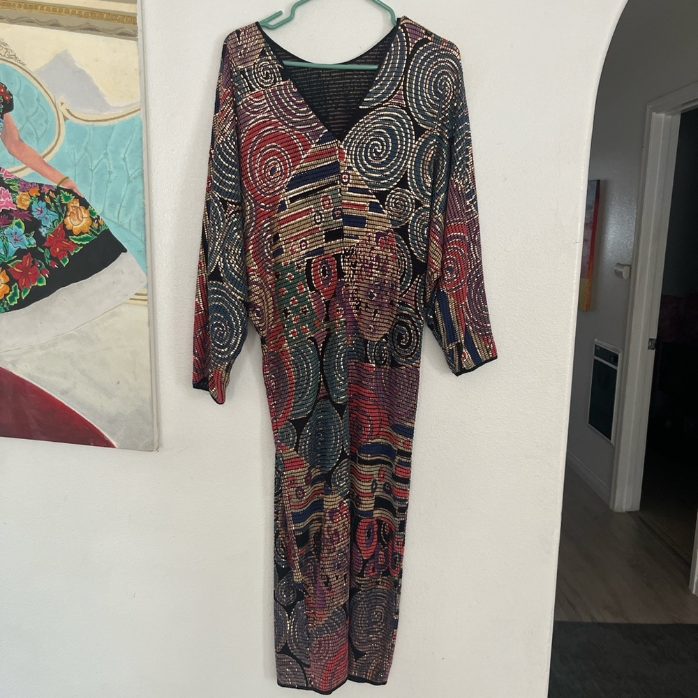 France’s La Vie  Multicolor Patterned Dress - Picture 2 of 4